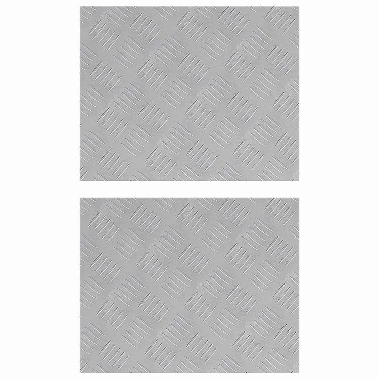 VidaXL marche d'escalier rectangulaire 2 pcs argent 50 x 40 cm aluminium
