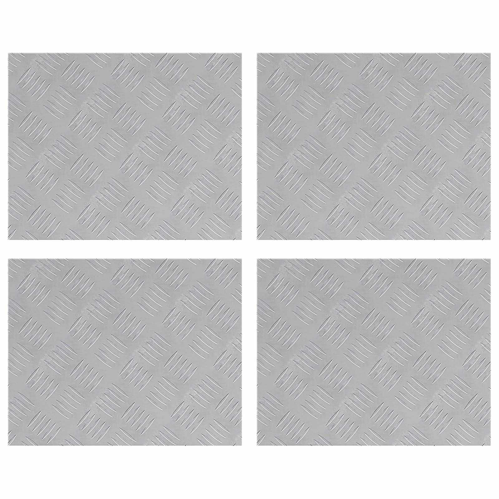 Vidaxx marche d'escalier rectangulaire 4 pcs argent 50 x 40 cm aluminium