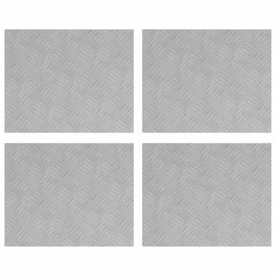 Vidaxx marche d'escalier rectangulaire 4 pcs argent 50 x 40 cm aluminium