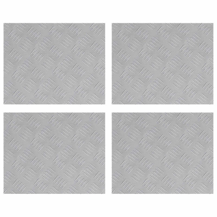 Vidaxx marche d'escalier rectangulaire 4 pcs argent 50 x 40 cm aluminium
