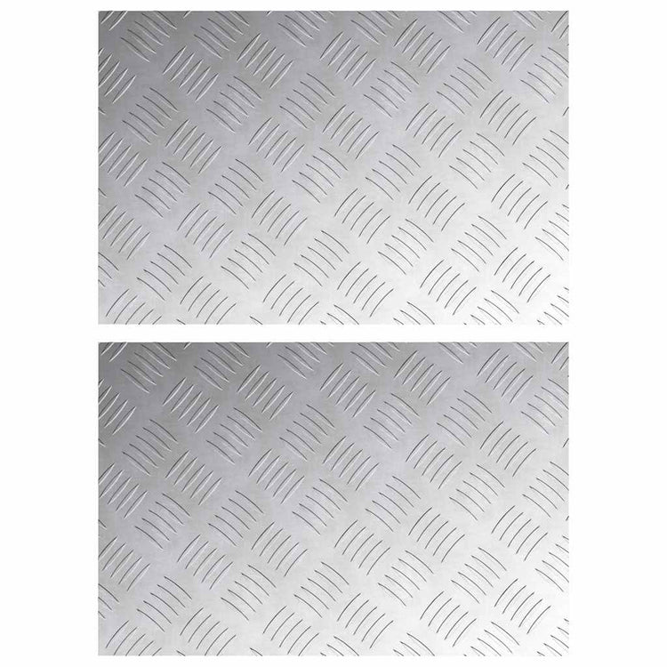 Vidaxx marche d'escalier rectangulaire 2 pcs argent 60 x 40 cm aluminium