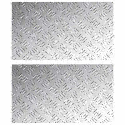VidaXL marche d'escalier rectangulaire 2 pcs argent 70 x 40 cm aluminium