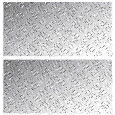 Vidaxx marche d'escalier rectangulaire 2 pcs argent 80 x 40 cm aluminium