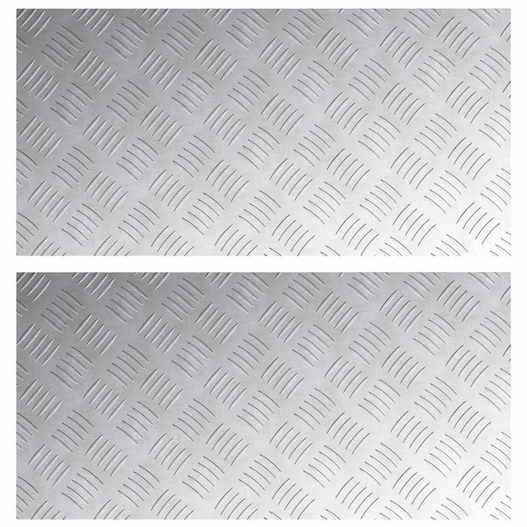 Vidaxx marche d'escalier rectangulaire 2 pcs argent 80 x 40 cm aluminium