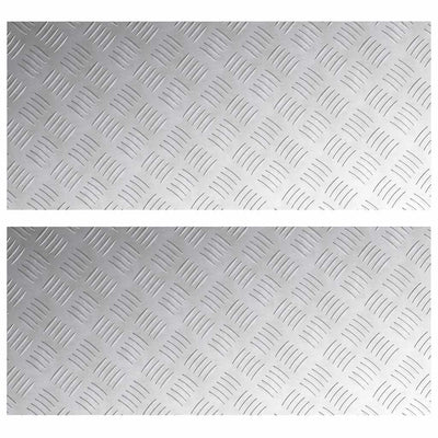 Vidaxx marche d'escalier rectangulaire 2 pcs argent 90 x 40 cm aluminium