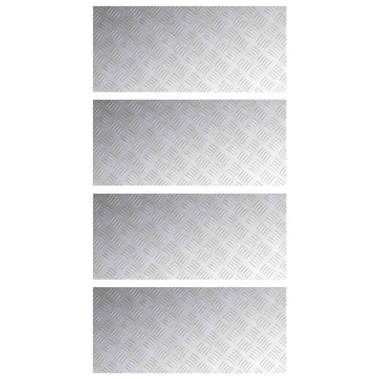 Vidaxx marche d'escalier rectangulaire 4 pcs argent 90 x 40 cm aluminium