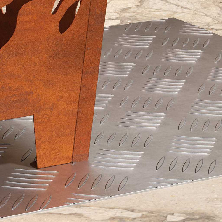 VidaXL marche d'escalier carré 2 pcs argent 50 x 50 cm aluminium