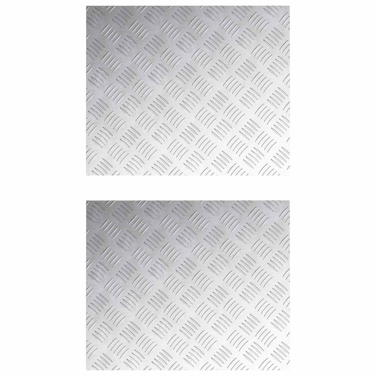 VidaXL marche d'escalier rectangulaire 2 pcs argent 60 x 50 cm aluminium