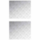 VidaXL marche d'escalier rectangulaire 2 pcs argent 60 x 50 cm aluminium