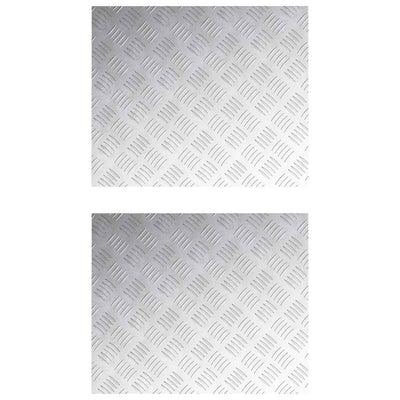 VidaXL marche d'escalier rectangulaire 2 pcs argent 60 x 50 cm aluminium