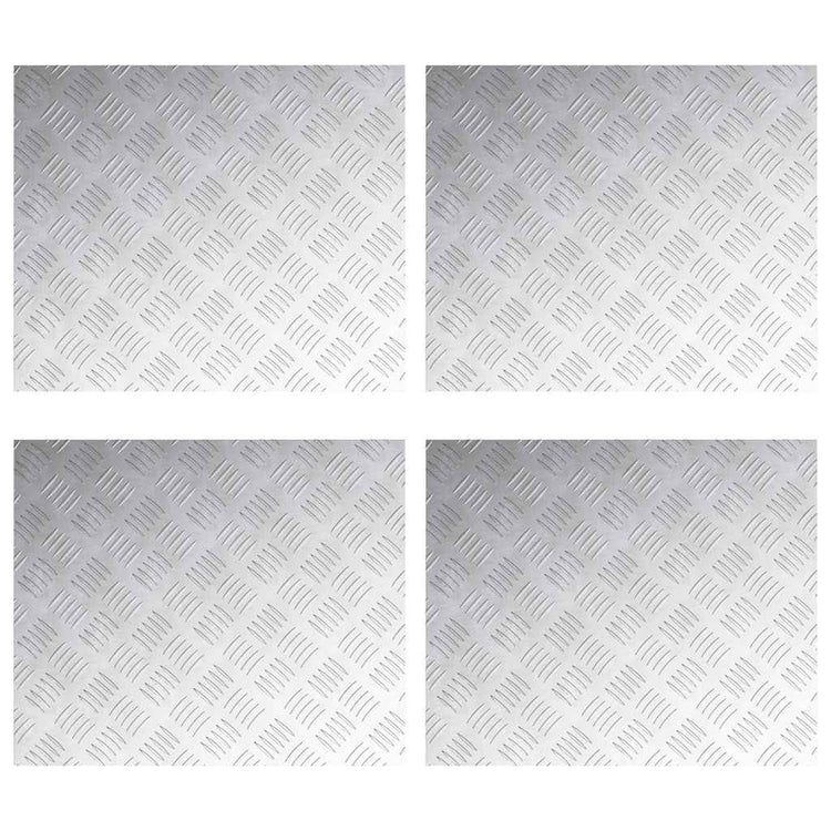 Vidaxx marche d'escalier rectangulaire 4 pcs argent 60 x 50 cm aluminium