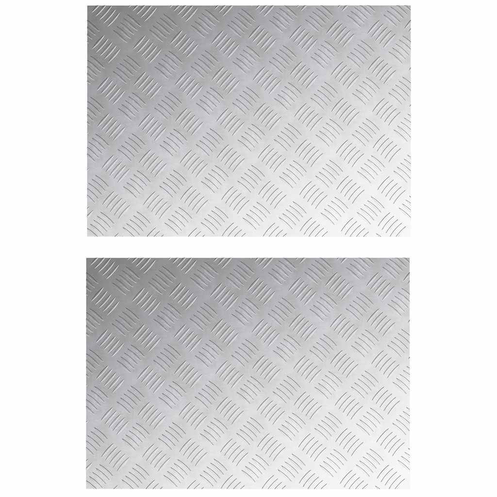 Vidaxx marche d'escalier rectangulaire 2 pcs argent 70 x 50 cm aluminium