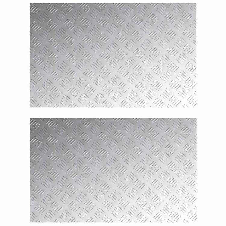 Vidaxx marche d'escalier rectangulaire 2 pcs argent 80 x 50 cm aluminium