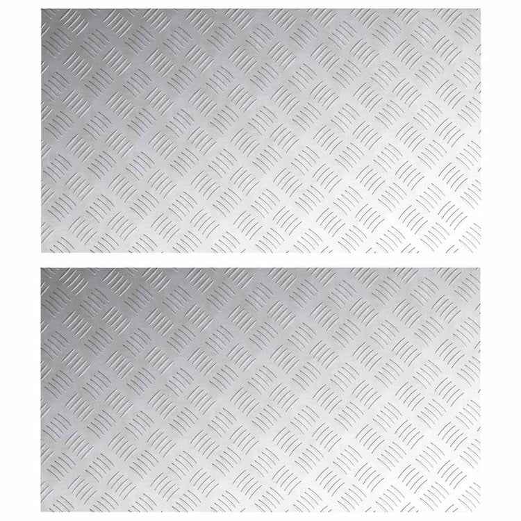 Vidaxx marche d'escalier rectangulaire 2 pcs argent 90 x 50 cm aluminium