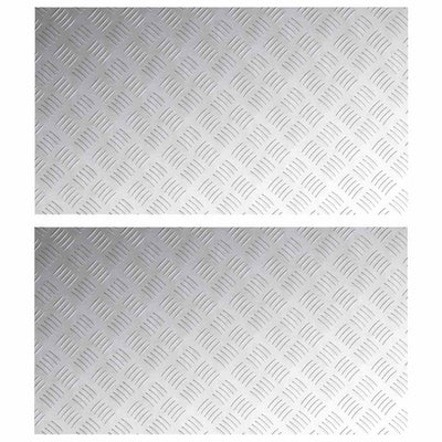 Vidaxx marche d'escalier rectangulaire 2 pcs argent 90 x 50 cm aluminium