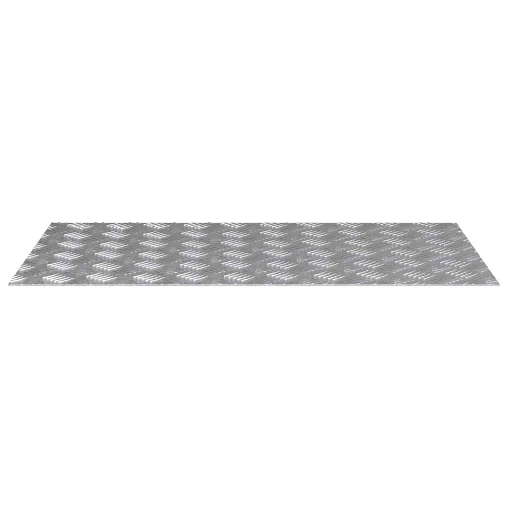 VidaXL marche d'escalier rectangulaire 4 pcs argent 90 x 50 cm aluminium