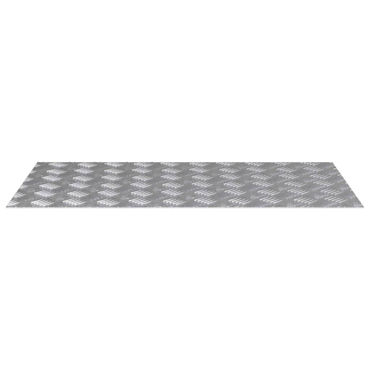 VidaXL marche d'escalier rectangulaire 4 pcs argent 90 x 50 cm aluminium
