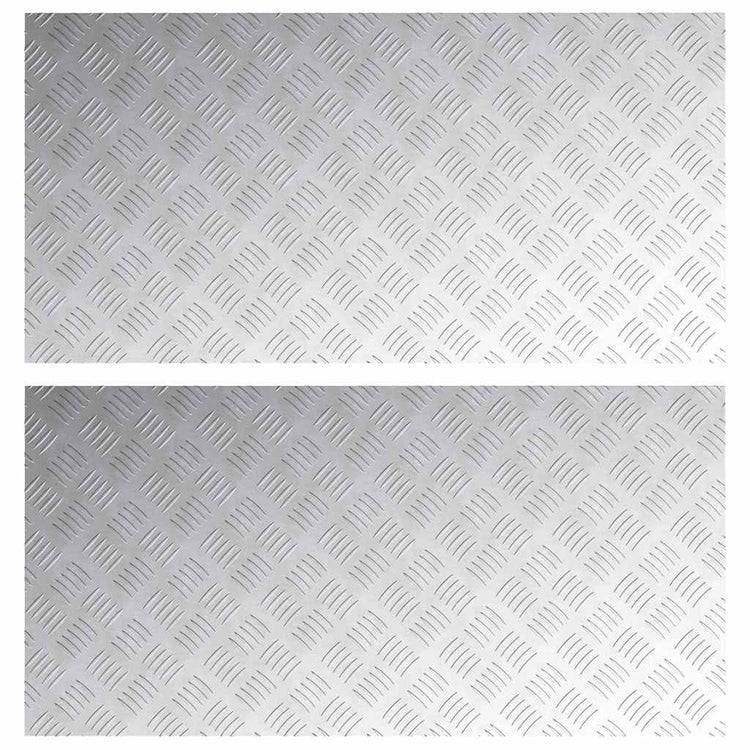 Vidaxx marche d'escalier rectangulaire 2 pcs argent 100 x 50 cm aluminium