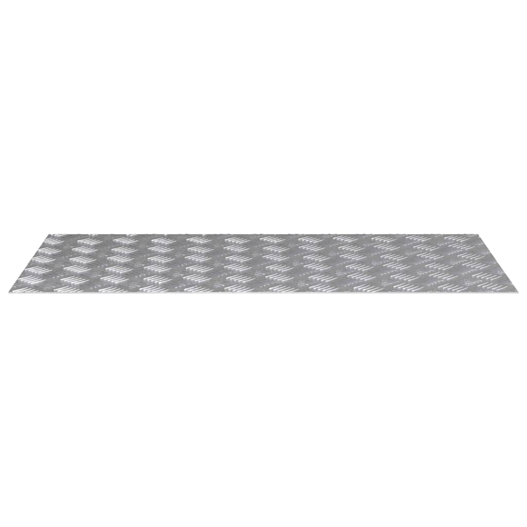 Vidaxx marche d'escalier rectangulaire 2 pcs argent 100 x 50 cm aluminium