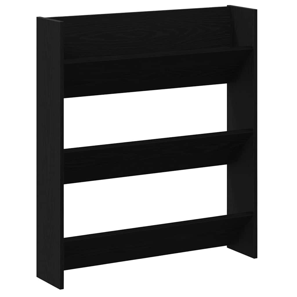 VidaXL armoire à chaussures avec étagère chêne noir 80 x 18 x 90 cm bois d'ingénierie