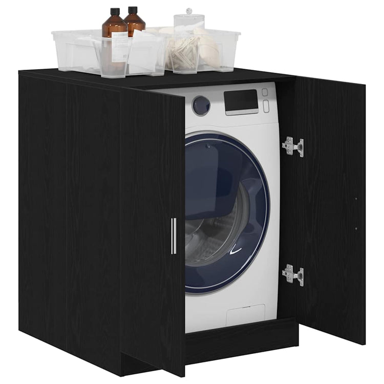 Meuble lave-linge Vidaxx avec rangement chêne noir 70,5 x 71,5 x 91,5 cm