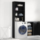 Vidaxx meuble lave-linge chêne noir 64 x 24 x 190 cm bois fini
