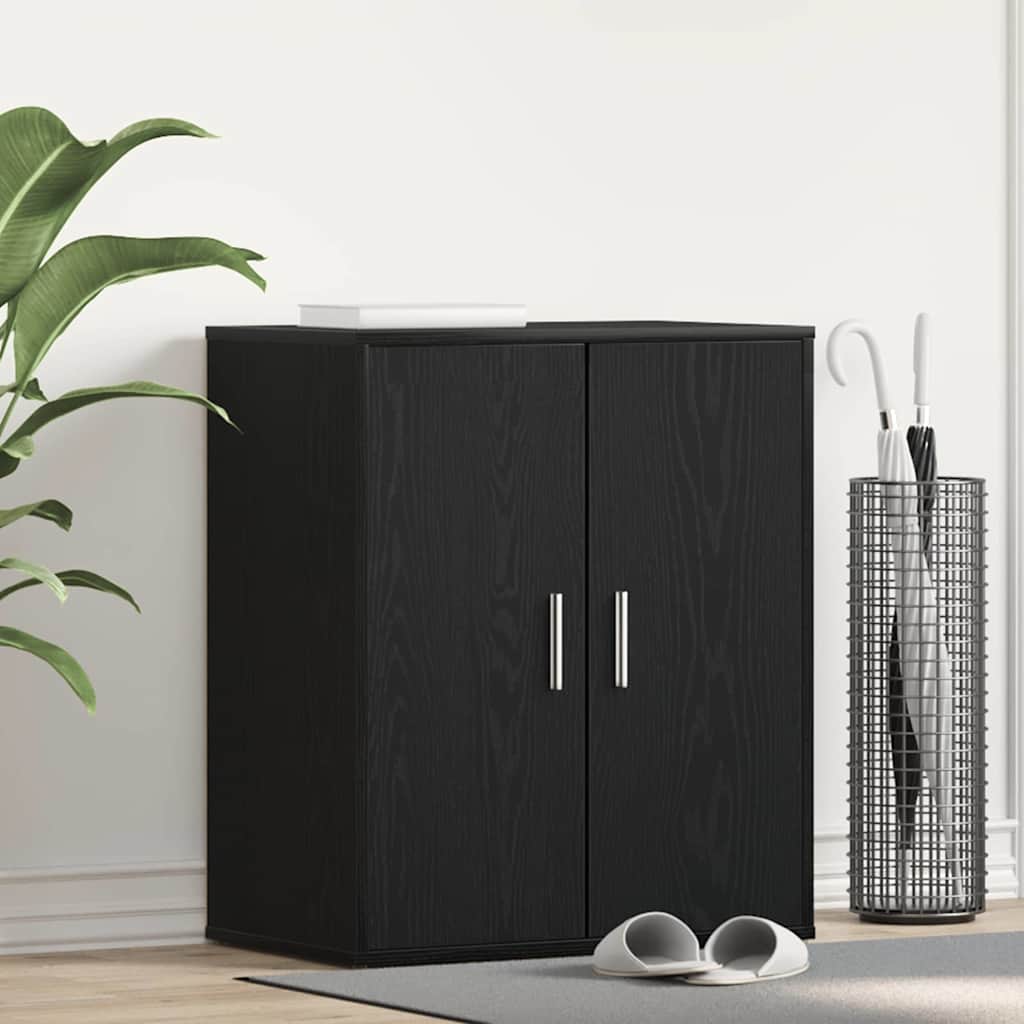 Vidaxx meuble à chaussures avec étagère chêne noir 60 x 35 x 70 cm bois d'ingénierie