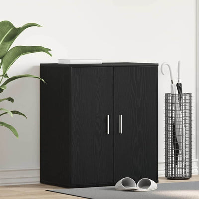 Vidaxx meuble à chaussures avec étagère chêne noir 60 x 35 x 70 cm bois d'ingénierie