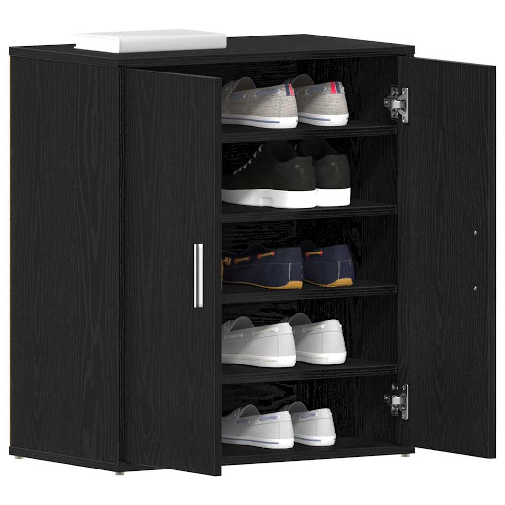 Vidaxx meuble à chaussures avec étagère chêne noir 60 x 35 x 70 cm bois d'ingénierie