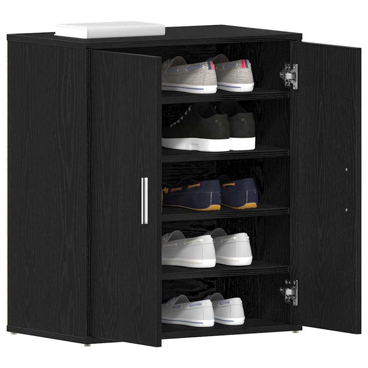 Vidaxx meuble à chaussures avec étagère chêne noir 60 x 35 x 70 cm bois d'ingénierie