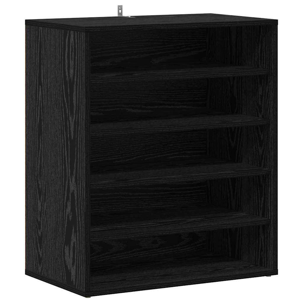 Vidaxx meuble à chaussures avec étagère chêne noir 60 x 35 x 70 cm bois d'ingénierie