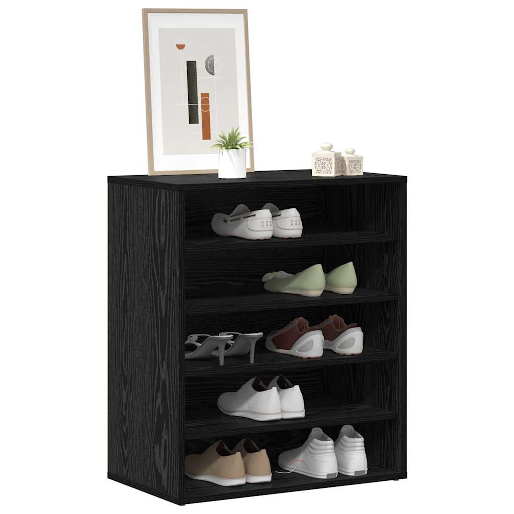 Vidaxx meuble à chaussures avec étagère chêne noir 60 x 35 x 70 cm bois d'ingénierie