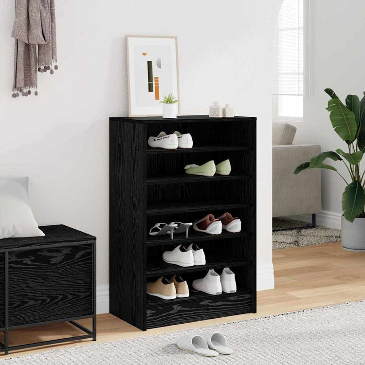 Vidaxx meuble à chaussures avec étagère chêne noir 60 x 35 x 92 cm bois fini