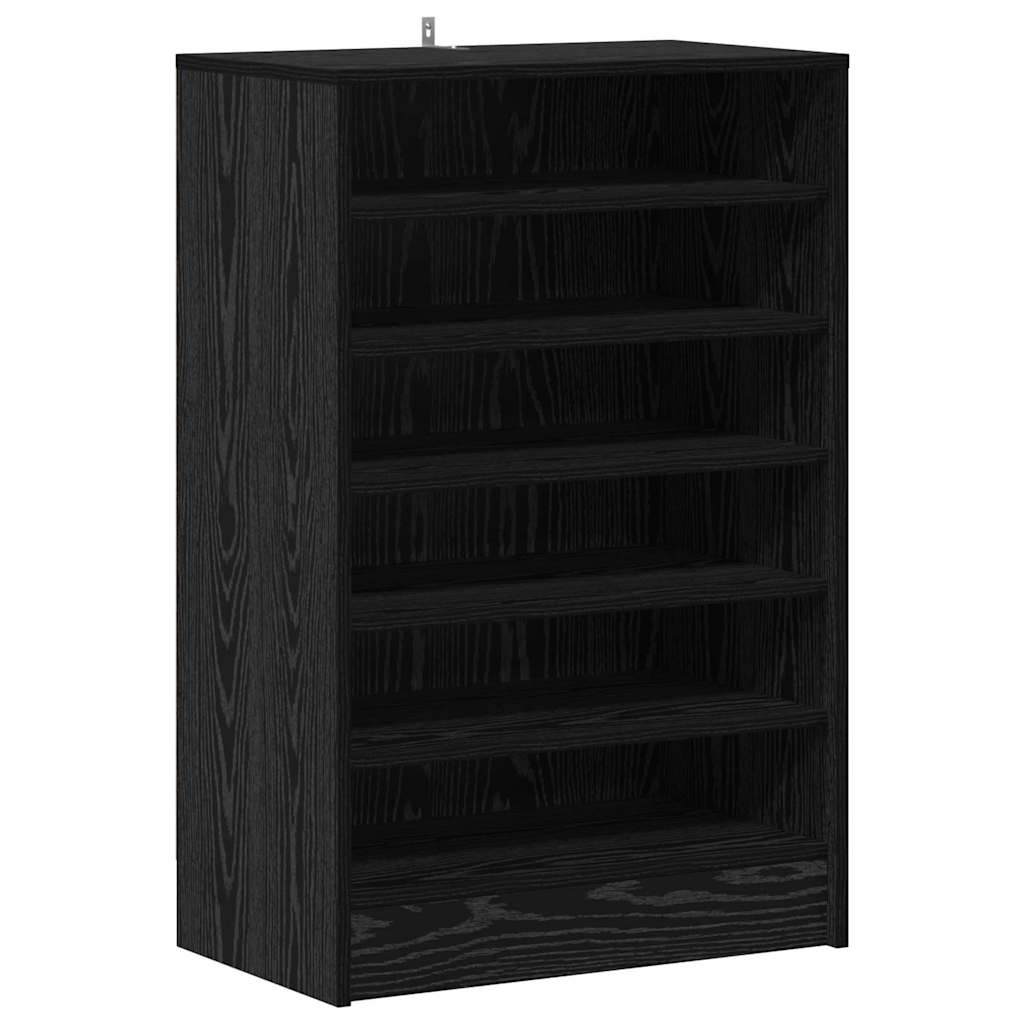 Vidaxx meuble à chaussures avec étagère chêne noir 60 x 35 x 92 cm bois fini