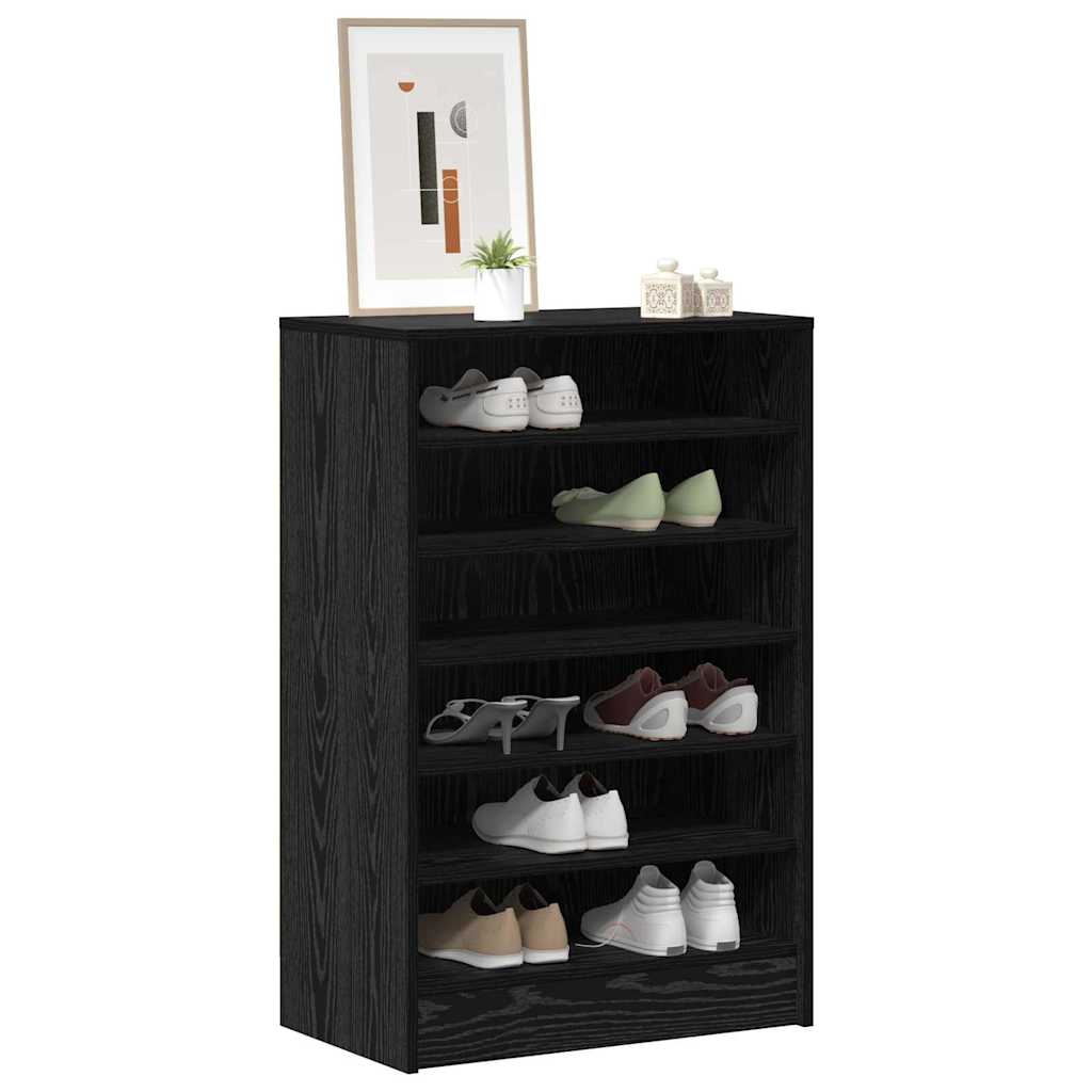 Vidaxx meuble à chaussures avec étagère chêne noir 60 x 35 x 92 cm bois fini