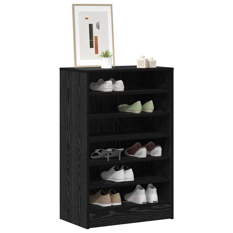 Vidaxx meuble à chaussures avec étagère chêne noir 60 x 35 x 92 cm bois fini