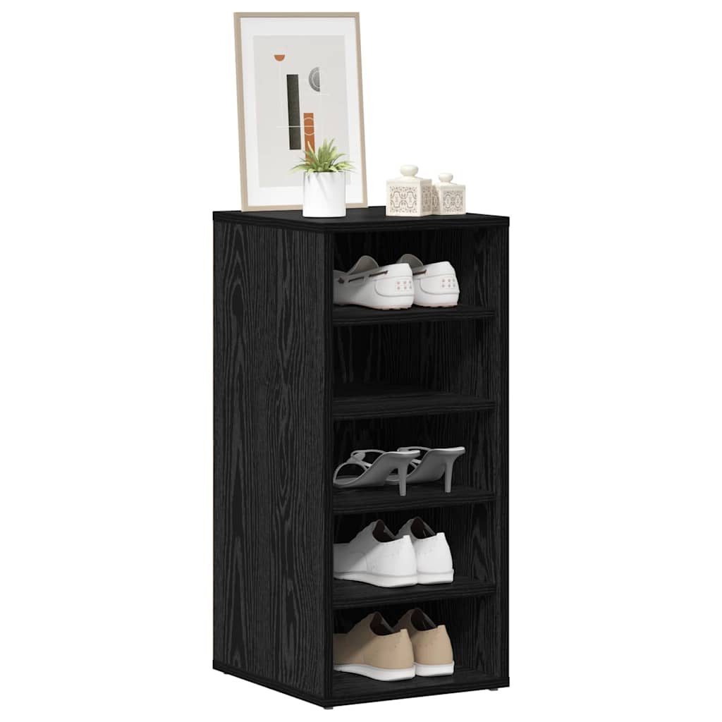 Vidaxx meuble à chaussures avec étagère chêne noir 32 x 35 x 70 cm bois d'ingénierie