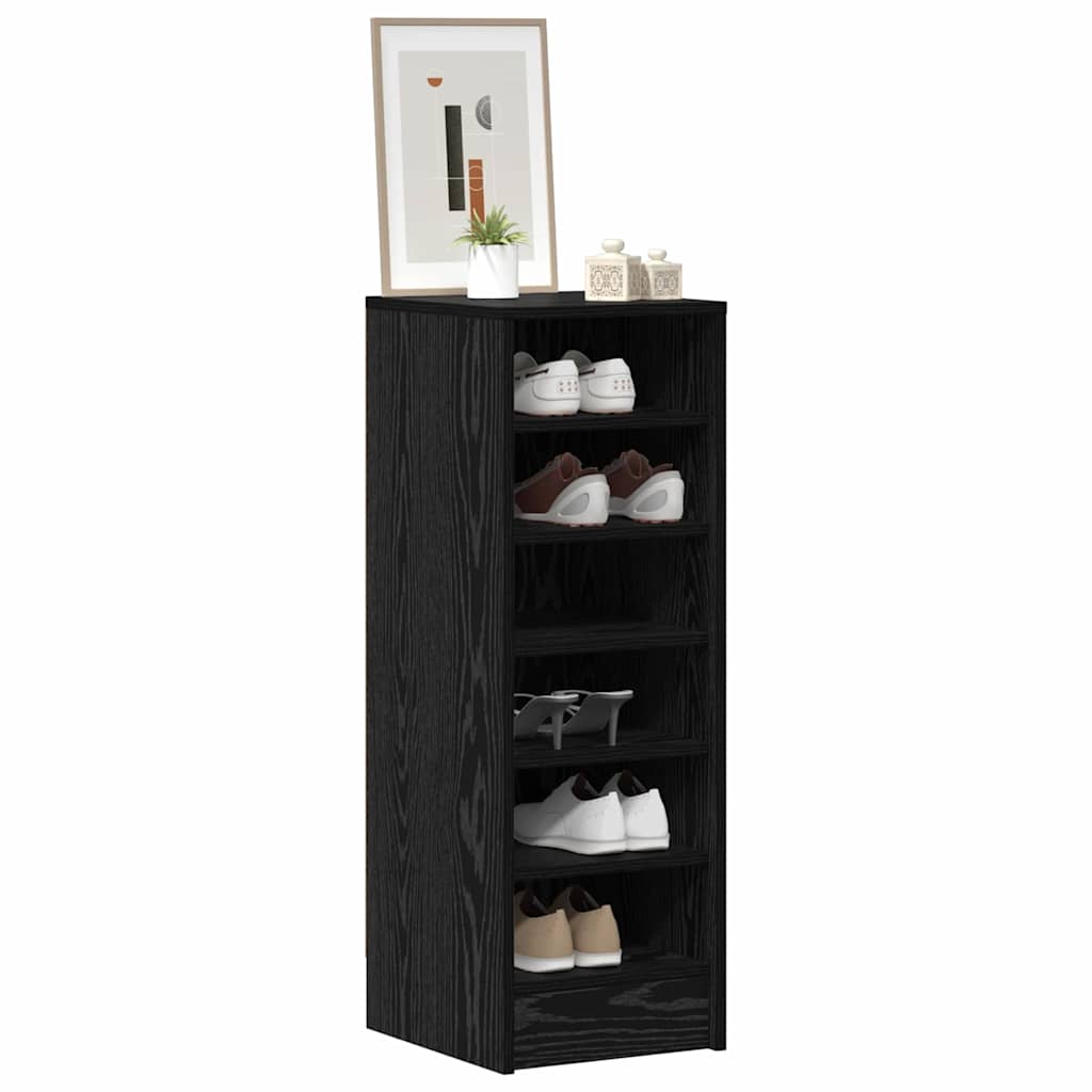 Vidaxx meuble à chaussures avec étagère chêne noir 32 x 35 x 90 cm bois fini
