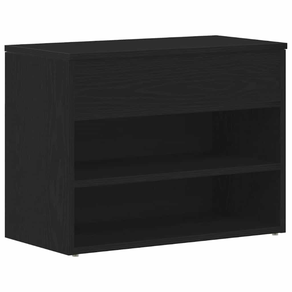 Vidaxx banc à chaussures avec étagère chêne noir 60 x 30 x 45 cm bois d'ingénierie