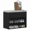 Vidaxx banc à chaussures avec étagère chêne noir 60 x 30 x 45 cm bois d'ingénierie