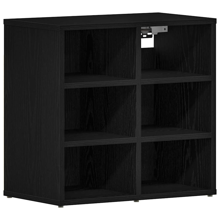 VidaXL armoire à chaussures chêne noir 52 x 30 x 50,5 cm bois d'ingénierie