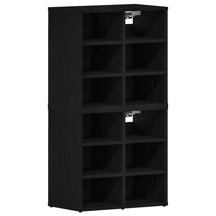 Vidaxx armoire à chaussures 2 pcs chêne noir 52 x 30 x 50,5 cm bois d'ingénierie