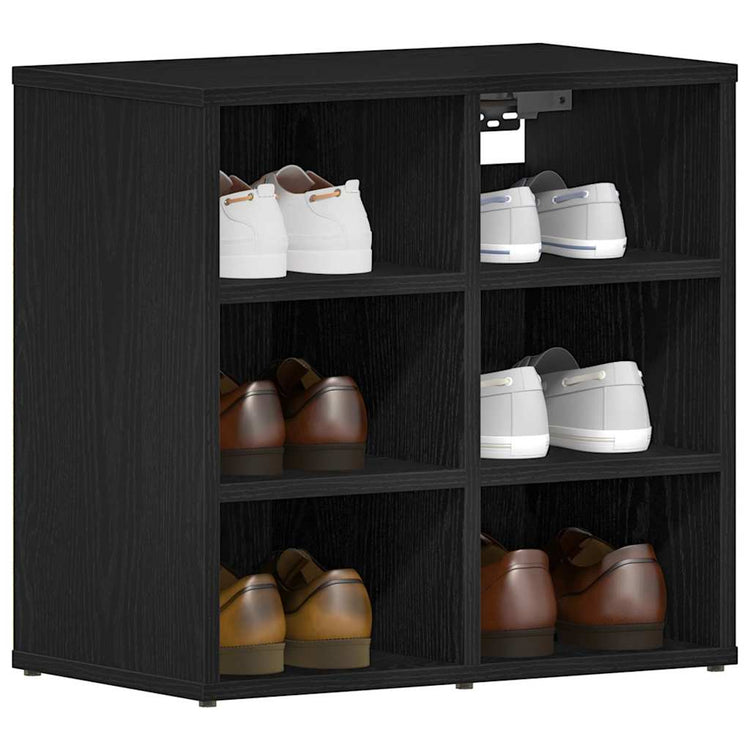 Vidaxx armoire à chaussures 2 pcs chêne noir 52 x 30 x 50,5 cm bois d'ingénierie