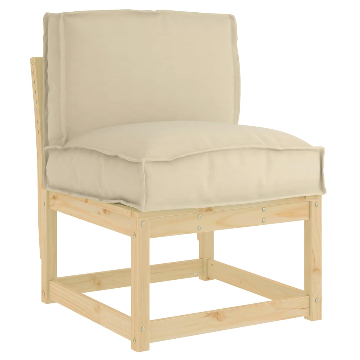 Vidaxl coussin beige 50 x 40 x 12 cm tissu oxford