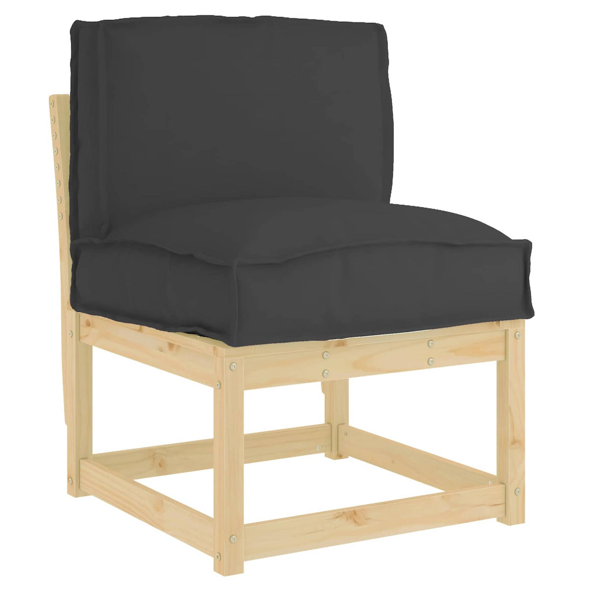 Vidaxx coussin noir 50 x 40 x 12 cm tissu oxford