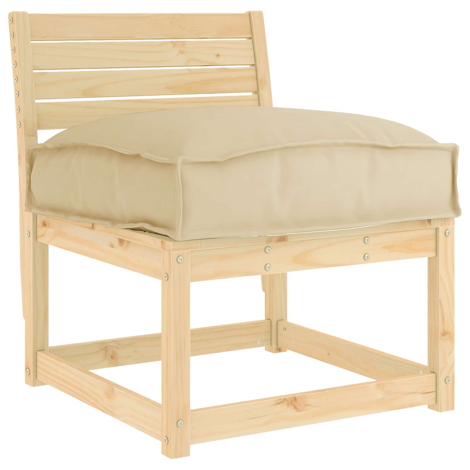 Vidaxl coussin beige 50 x 50 x 12 cm tissu oxford