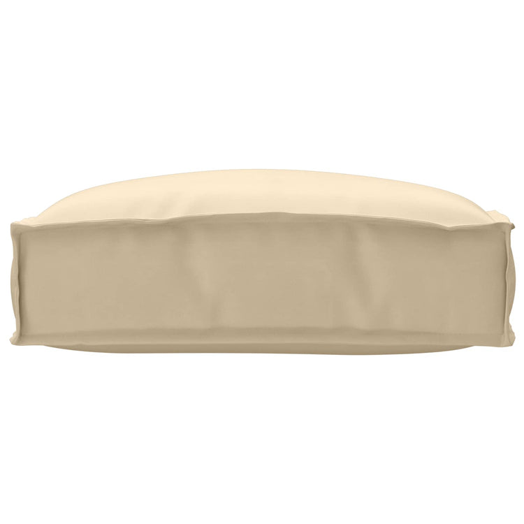 Vidaxl coussin beige 50 x 50 x 12 cm tissu oxford
