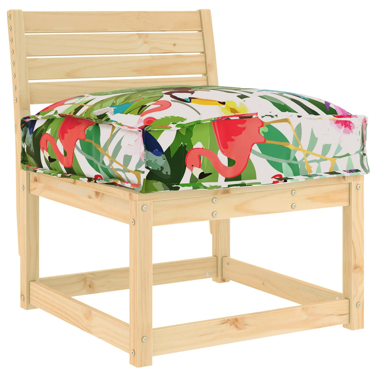 Vidaxx coussin fleurs multicolore 50 x 50 x 12 cm tissu oxford