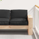 Vidaxx coussin noir 80 x 80 x 12 cm tissu oxford