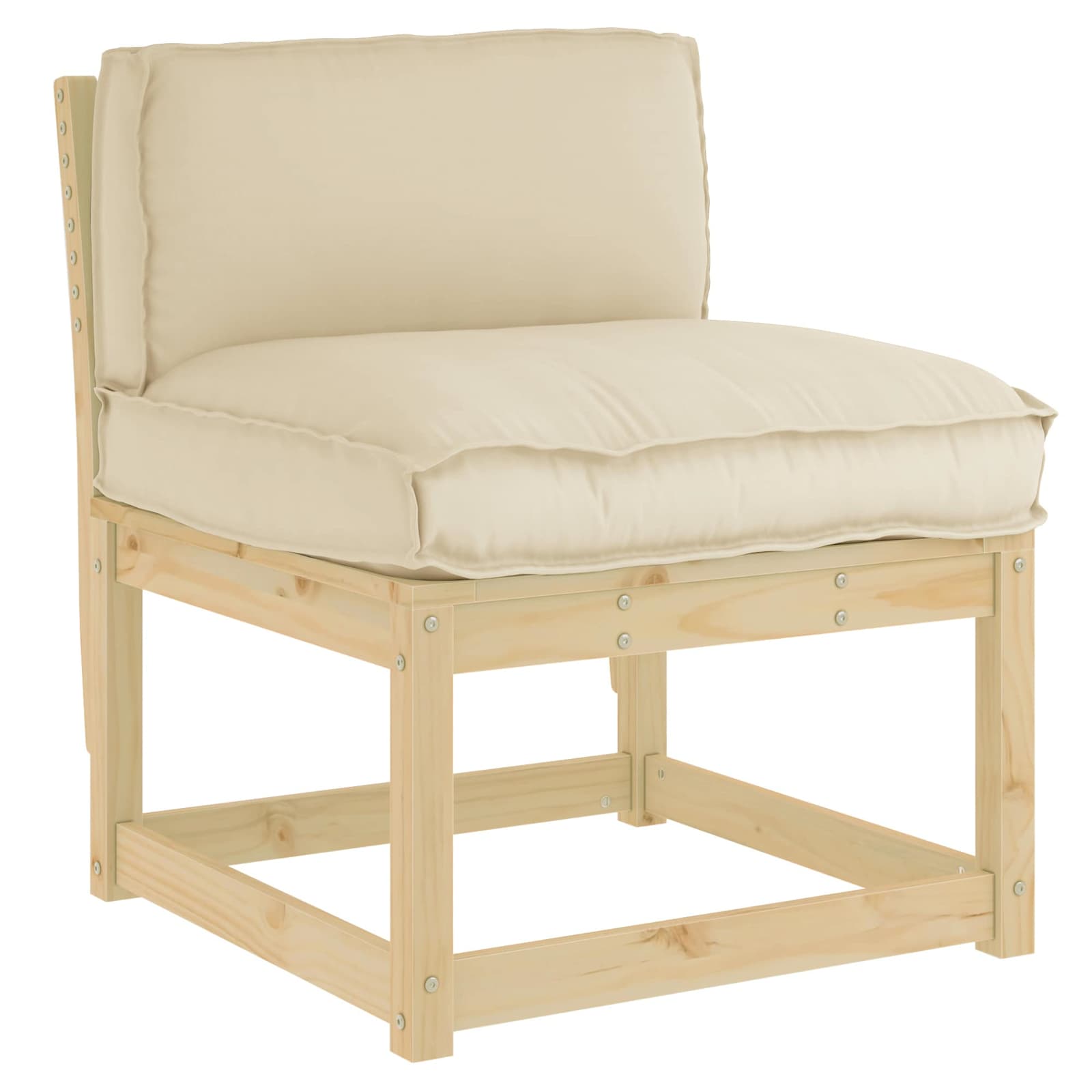 Vidaxl coussin beige 70 x 40 x 12 cm tissu oxford